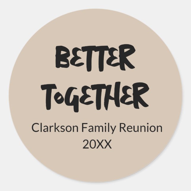 Sticker Rond Réunion de famille personnalisée (Devant)