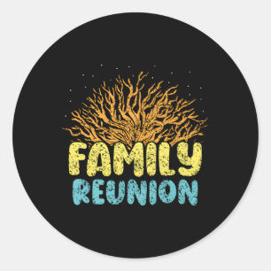 Sticker Rond Réunion des familles de réunion