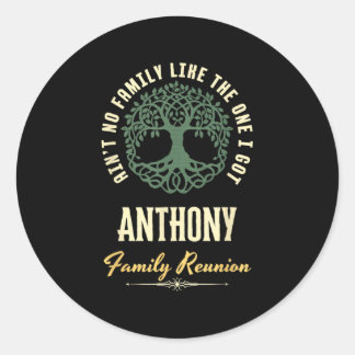Sticker Rond Reunion familiale 2025 Conception de jumelage - An