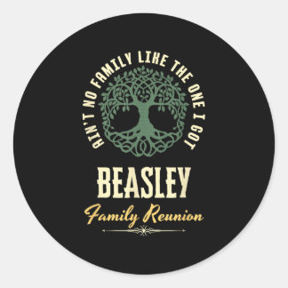 Sticker Rond Reunion familiale 2025 Conception de jumelage - Be