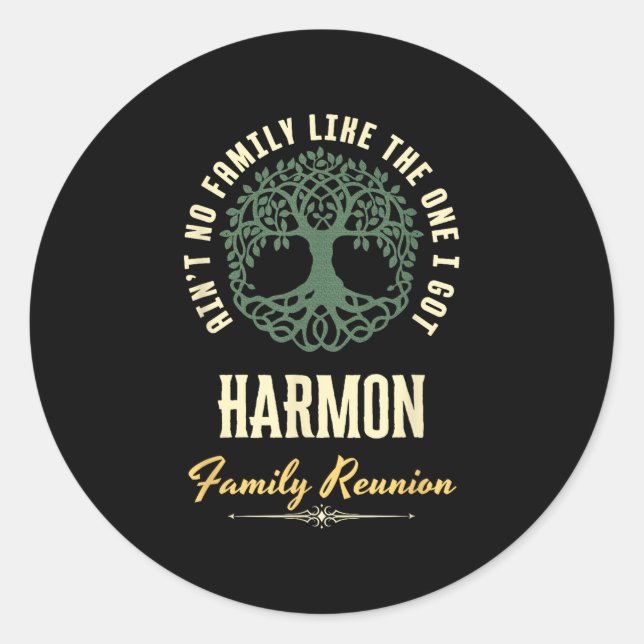 Sticker Rond Reunion familiale 2025 Conception de jumelage - Ha (Devant)