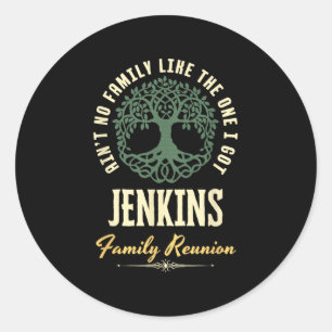 Sticker Rond Reunion familiale 2025 Conception de jumelage - Je
