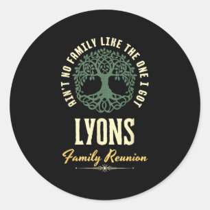 Sticker Rond Reunion familiale 2025 Conception de jumelage - Ly
