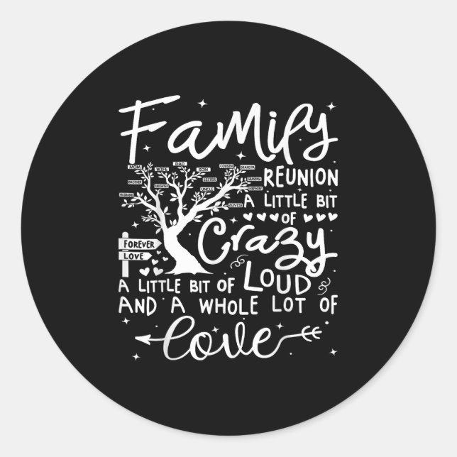 Sticker Rond Réunion familiale 2025 Réunion jumelée de la famil (Devant)