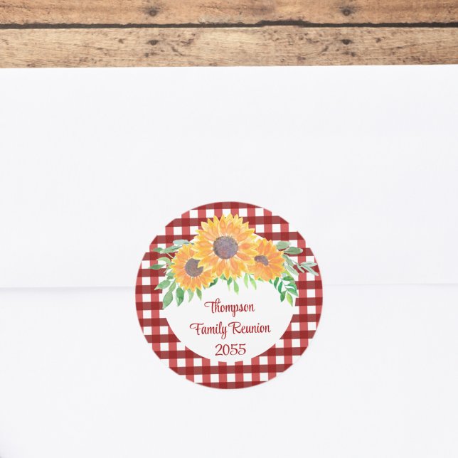 Sticker Rond Réunion familiale personnalisée (Créateur téléchargé)