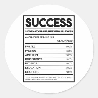 Sticker Rond Réussite des faits nutritionnels