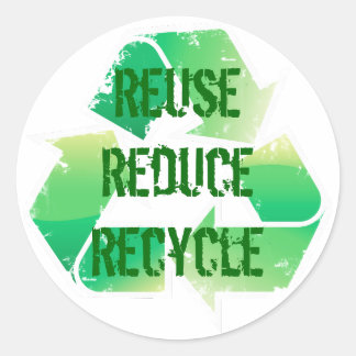 Sticker Rond Réutiliser réduire la récupération