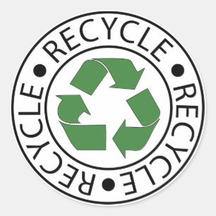 Sticker Rond Réutilisez le logo vert de Ceter