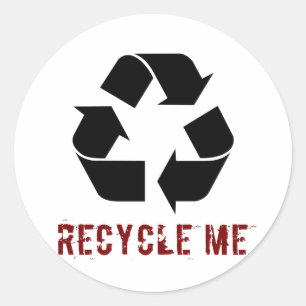 Sticker Rond Réutilisez-moi