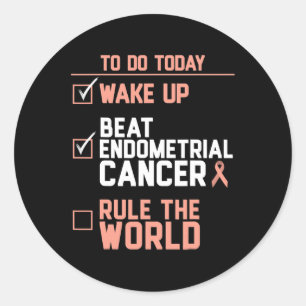 Sticker Rond Réveillez-vous vaincre le cancer de l'estomac qui