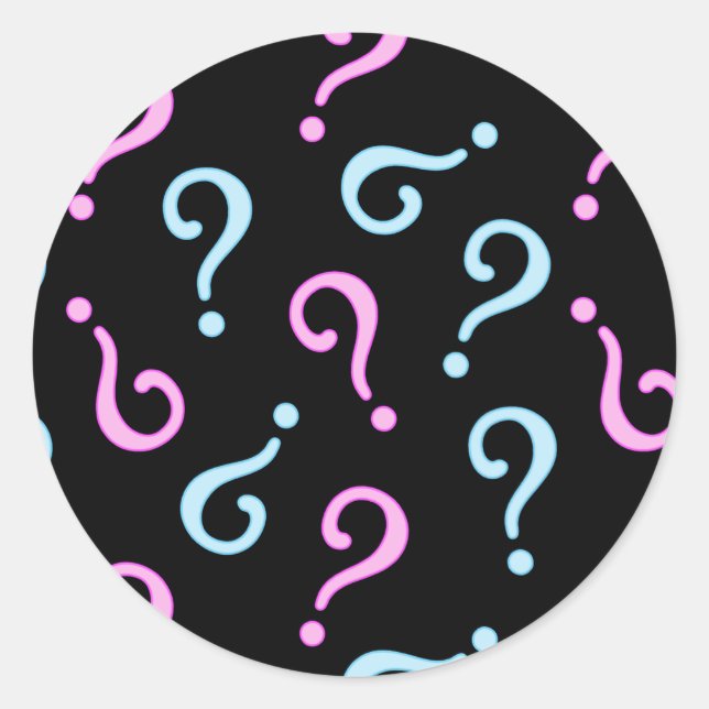 Sticker Rond Révélation de bébé rose ou bleu (Devant)