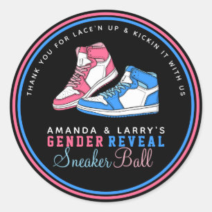 Sticker Rond Révélation de sexe Sneaker Ball