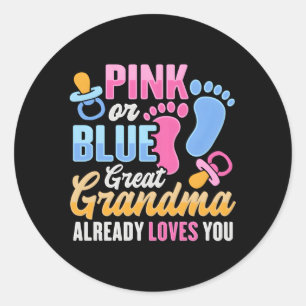 Sticker Rond Révéler Le Sexe Pour La Grande Grand-Mère