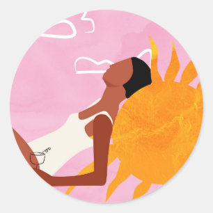 Sticker Rond Rêver à Sunlight