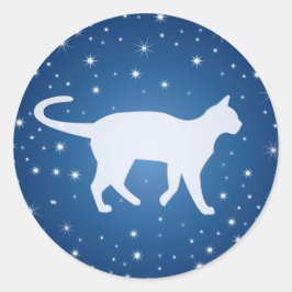 Sticker Rond Rêver avec les étoiles