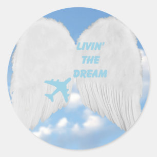 Sticker Rond Rêves dans De Skies