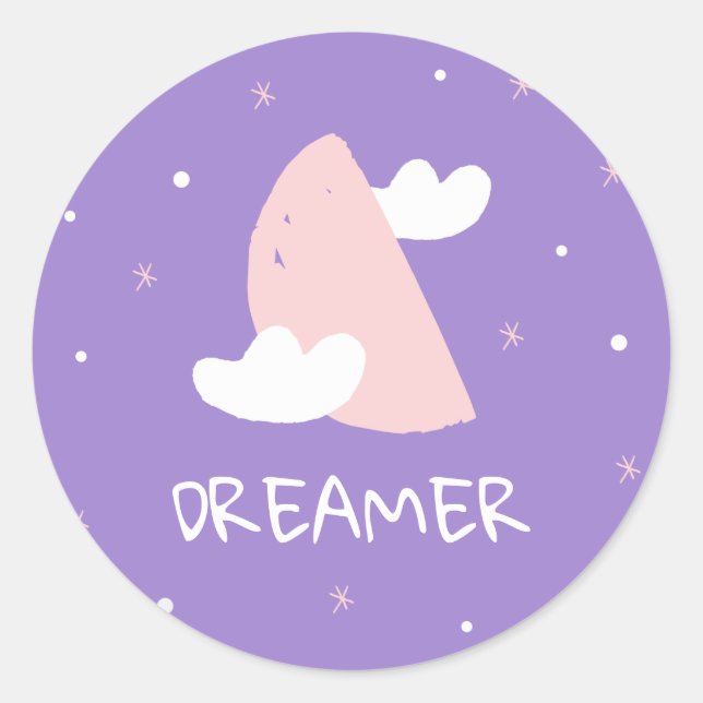 Sticker Rond Rêveur (Devant)