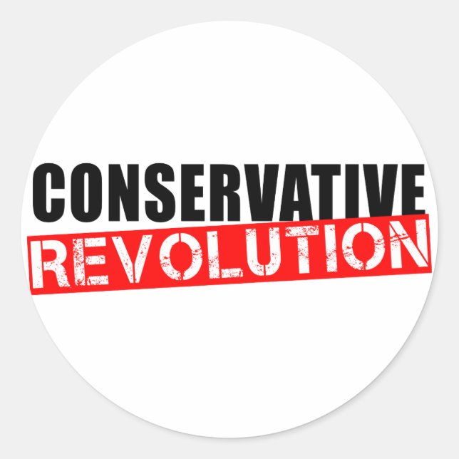 Sticker Rond Révolution conservatrice (Devant)