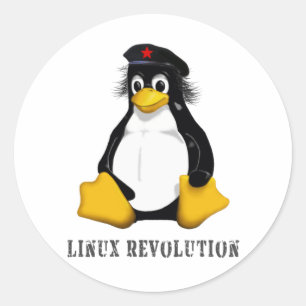 Sticker Rond Révolution Linux
