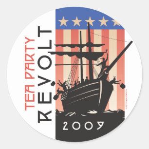 Sticker Rond Révolution Tea Party 2009