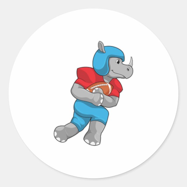 Sticker Rond Rhino de football (Devant)