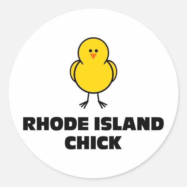 Sticker Rond Rhode Island Chick (Devant)