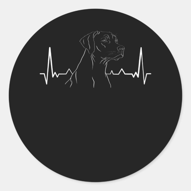 Sticker Rond Rhodesian Ridgeback (Devant)