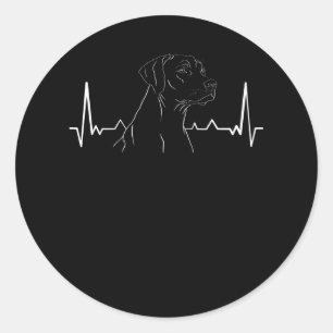 Sticker Rond Rhodesian Ridgeback