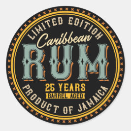 Sticker Rond Rhum des Caraïbes