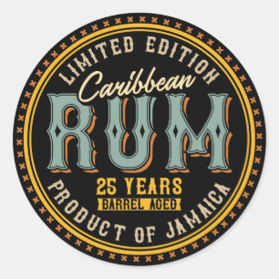 Sticker Rond Rhum des Caraïbes