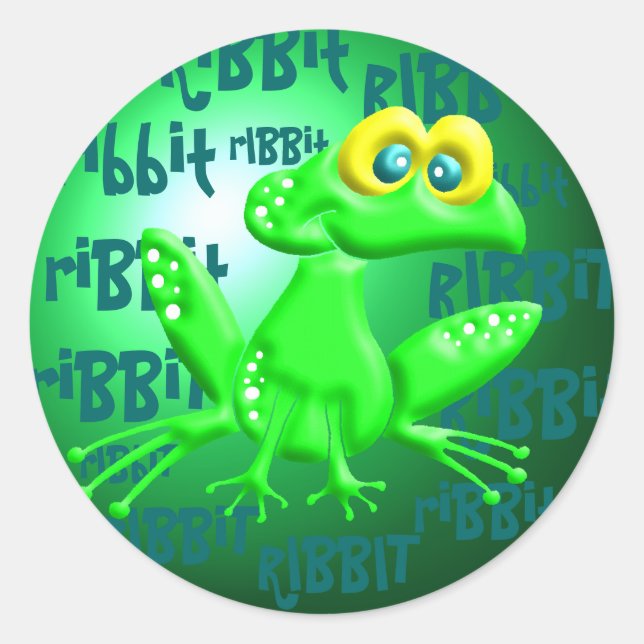 Sticker Rond Ribbit ! (Devant)