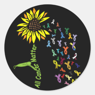 Sticker Rond Ribbon de la Journée de sensibilisation à tous les