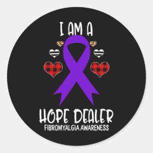 Sticker Rond Ribbon de sensibilisation Je suis un concessionnai