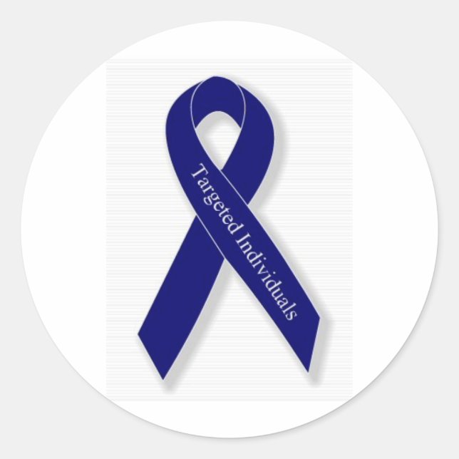 Sticker Rond Ribbon Indigo (Devant)
