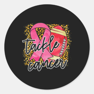 Sticker Rond Ribbon Sensibilisation au cancer du sein Lutte con