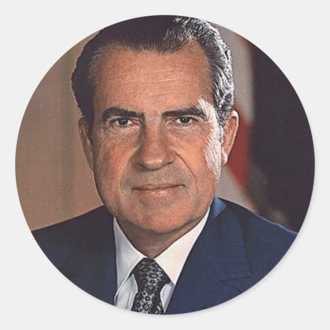 Sticker Rond Richard M. Nixon 37 (Devant)