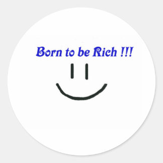Sticker Rond riche, richesse, fortune