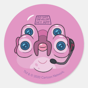 STICKER ROND RICK ET MORTY™ DO NOT DEVELOP MY APP