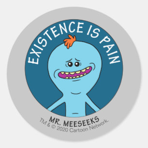 Sticker Rond RICK ET MORTY™ L'Existence Est Une Douleur