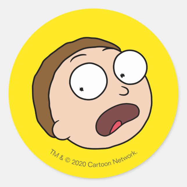 Sticker Rond RICK ET MORTY™ | Morty's Moods (Devant)