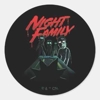 Sticker Rond RICK ET MORTY™ | Nuit de la famille