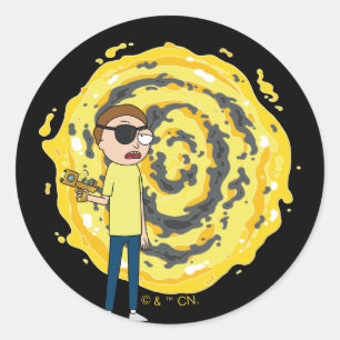 Sticker Rond RICK ET MORTY™ Portail d'Evil Morty