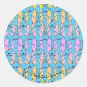 Sticker Rond RICK ET MORTY™   Rainbow M. Meeseeks Motif