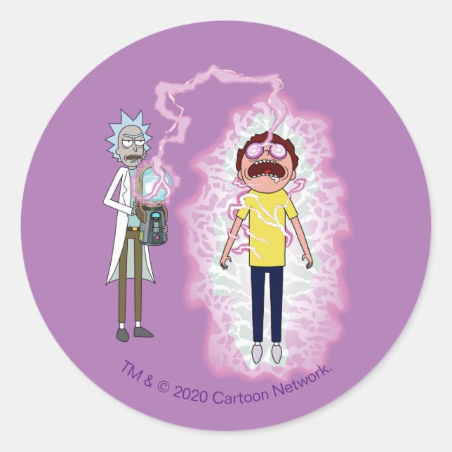 Sticker Rond RICK ET MORTY™ | You Live With The Consequences (Devant)