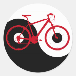 Sticker Rond ride a bike / yin yang