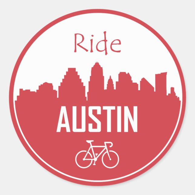Sticker Rond Ride Austin (Devant)