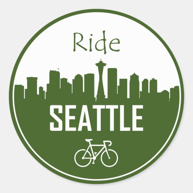 Sticker Rond Ride Seattle (Devant)