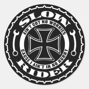 Sticker Rond Rider Lent