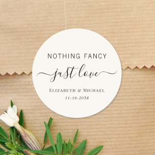 Sticker Rond Rien de fantaisie Just Love Mariage