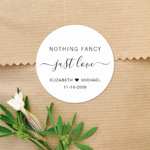 Sticker Rond Rien de fantaisie Juste Amour Mariage